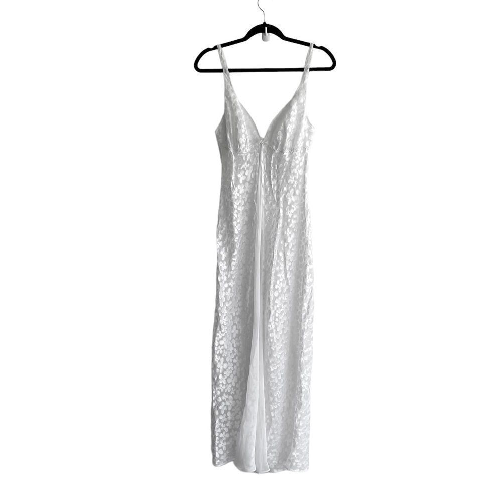 LA SENZA Lingerie Sleeveless Floral Print Maxi Nightgown Nightdress White M